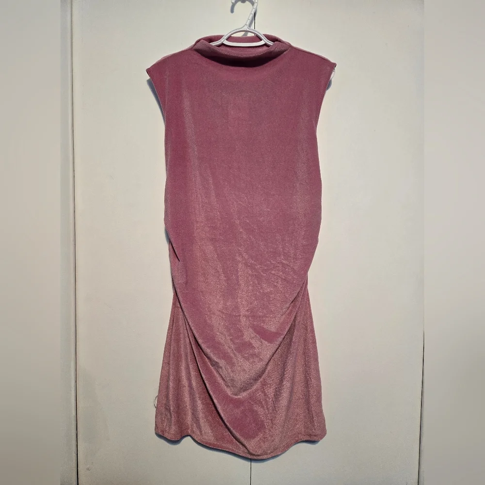 A New‎ Day Pink Sleeveless Ruched Siding Dress